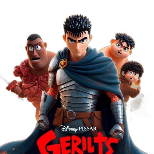 jacket, concept art, comic book art, 3d render, cartoon, fire, poster, featuring transparent PNG cut-out