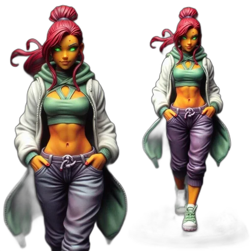 jacket, concept art, comic book art, pixel art, fantasy art, neon, green, colorful transparent PNG cut-out