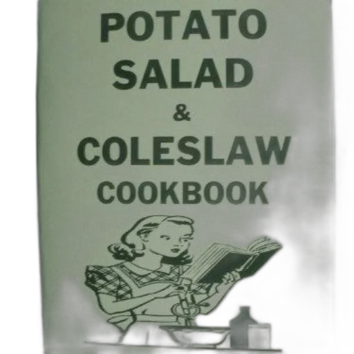 food, jacket, cookbook, titled, potato, salad, coleslaw, features transparent PNG cut-out