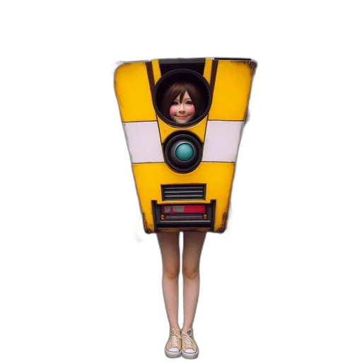 robot, dress, car, face, concept art, pixel art, 3d render, cartoon transparent PNG cut-out
