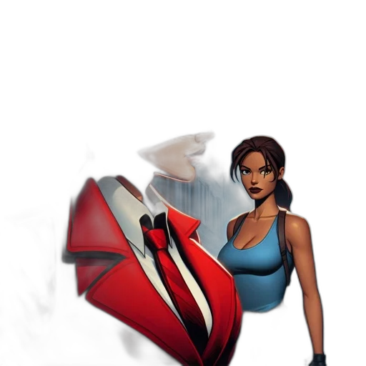weapon, shoes, comic book art, concept art, fantasy art, 3d render, red, two transparent PNG cut-out