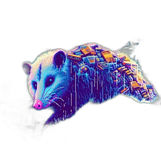 animal, creature, jacket, robot, concept art, cyberpunk, fantasy art, pixel art transparent PNG cut-out