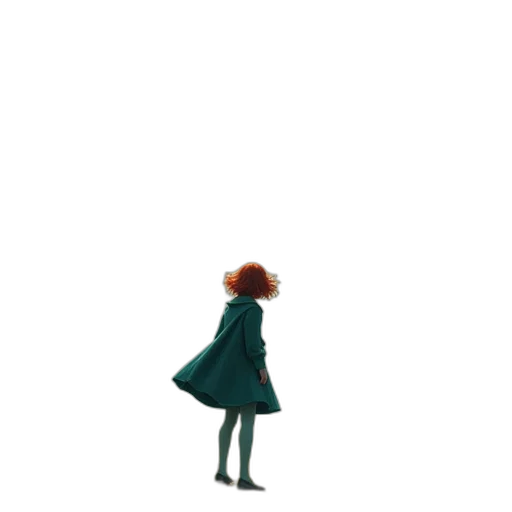 dress, robot, jacket, hair, concept art, 3d render, pixel art, cartoon transparent PNG cut-out