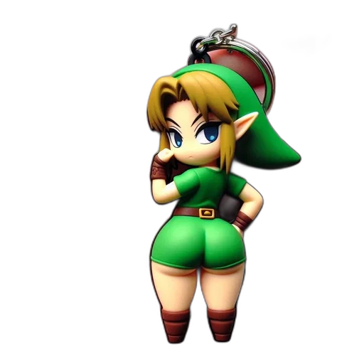 staff, hat, dress, weapon, 3d render, pixel art, concept art, green transparent PNG cut-out