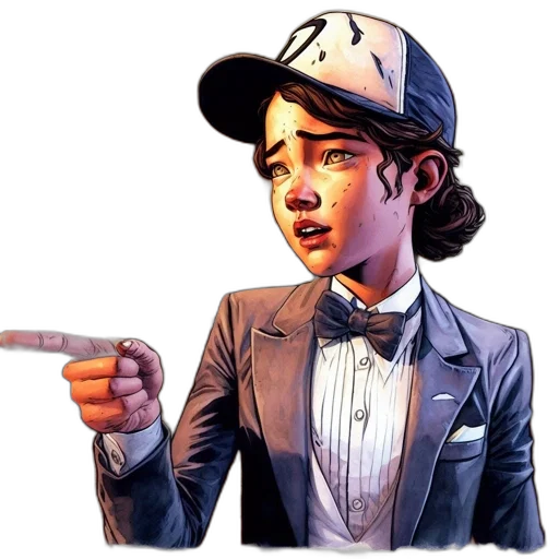 hat, staff, umbrella, face, cartoon, comic book art, concept art, photorealistic transparent PNG cut-out
