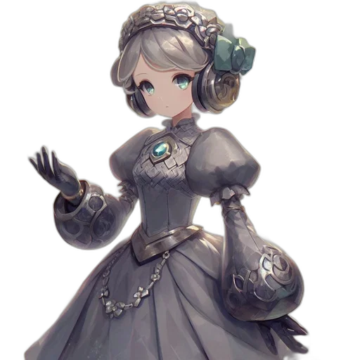 staff, crown, dress, jewelry, concept art, fantasy art, pixel art, anime transparent PNG cut-out