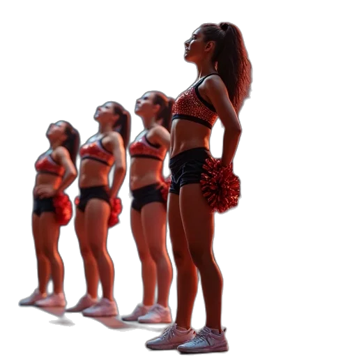staff, 3d render, concept art, cheerleading transparent PNG cut-out