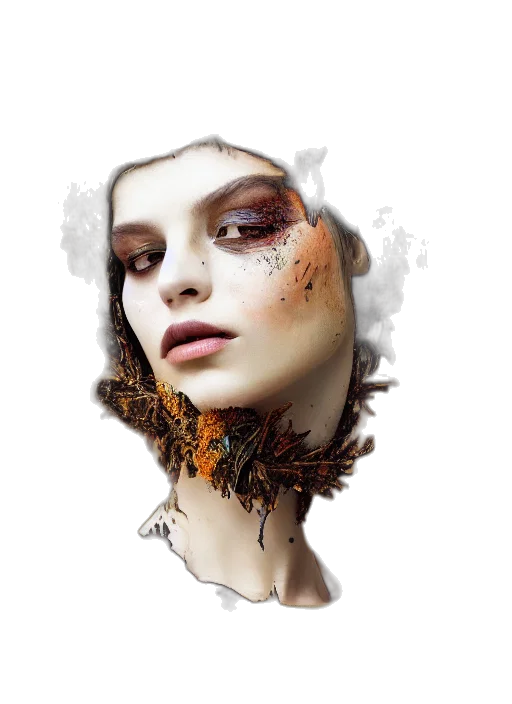 face, mask, crown, hair transparent PNG cut-out