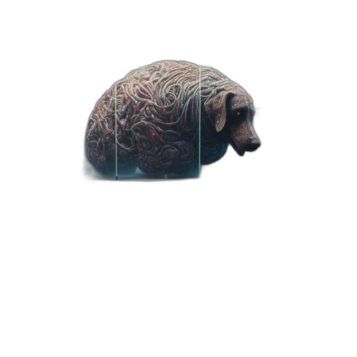 hat, animal, crown, hair, 3d render, concept art, photorealistic, vaporwave transparent PNG cut-out