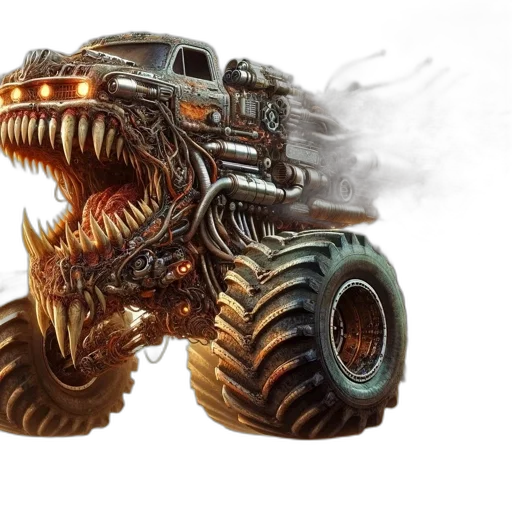car, creature, weapon, dragon, concept art, fantasy art, photorealistic, 3d render transparent PNG cut-out