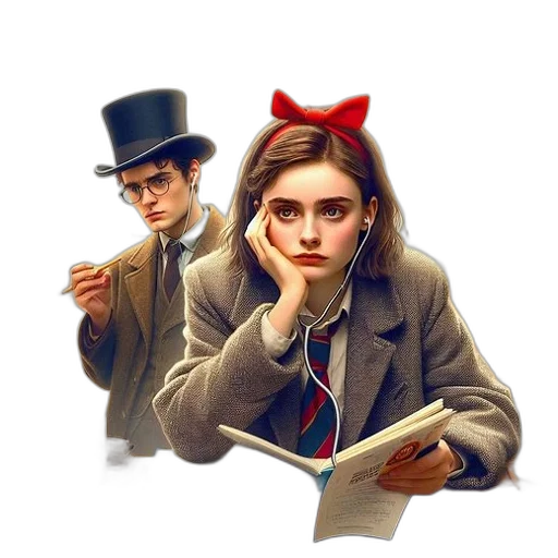 hat, face, concept art, comic book art, pixel art, fantasy art, city street, underwater transparent PNG cut-out