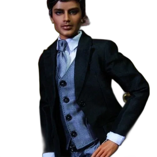 jacket, staff, 3d render, photorealistic, cartoon, concept art, doll, dressed transparent PNG cut-out