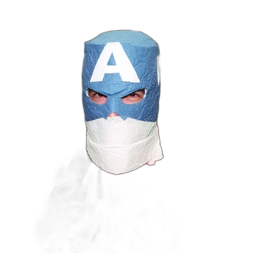 mask, robot, hat, face, 3d render, concept art, vaporwave, comic book art transparent PNG cut-out