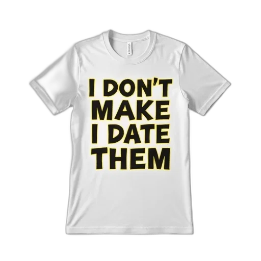 white, t-shirt, graphic, design, reads, don, make, mistakes transparent PNG cut-out