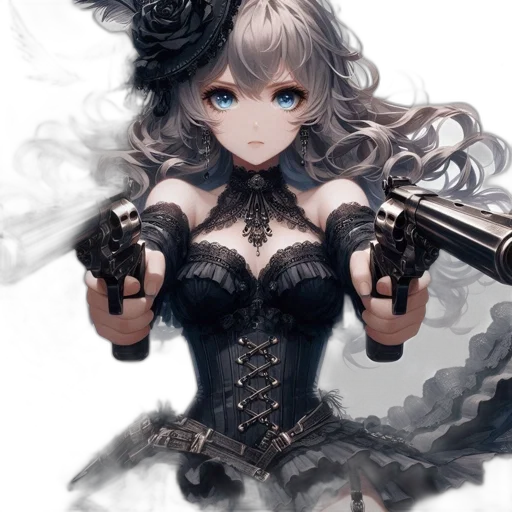 weapon, staff, sword, dress, anime, fantasy art, concept art, pixel art transparent PNG cut-out