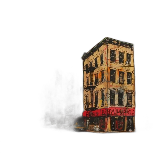 building, furniture, jacket, concept art, 3d render, photorealistic, pixel art, city street transparent PNG cut-out