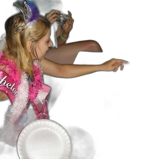 hair, woman, pink, tiara, cutting, into, cake, knife transparent PNG cut-out
