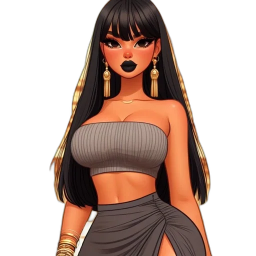 dress, jewelry, fantasy art, concept art, pixel art, anime, earth tones, golden transparent PNG cut-out