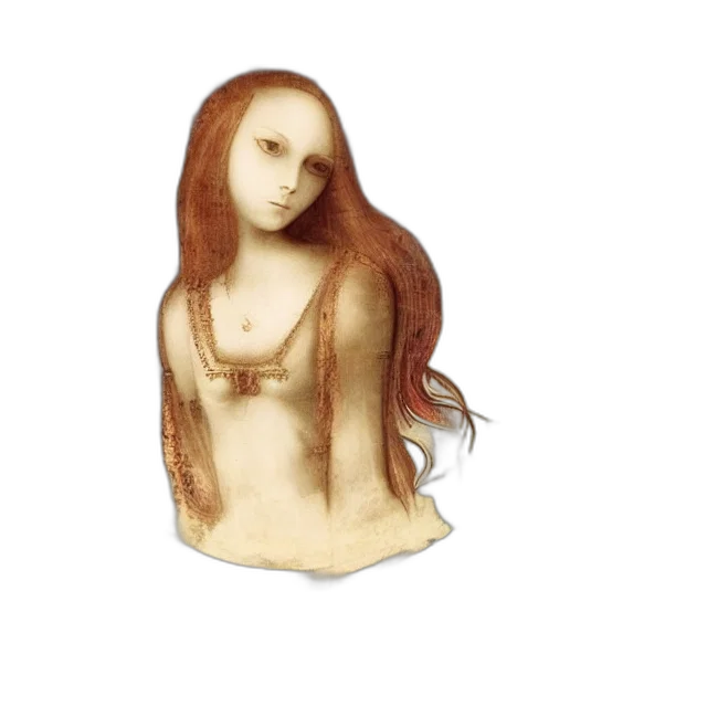 hair, mask, dress, jewelry transparent PNG cut-out