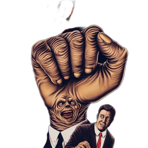 mask, face, staff, comic book art, concept art, cartoon, fire, poster transparent PNG cut-out