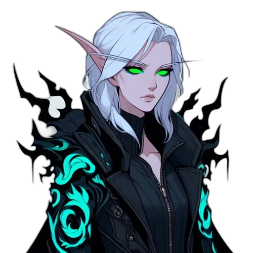 staff, jacket, fantasy art, concept art, pixel art, cyberpunk, dark, monochrome transparent PNG cut-out