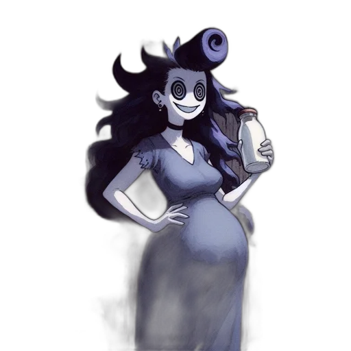 dress, staff, crown, creature, concept art, cartoon, pixel art, watercolor transparent PNG cut-out