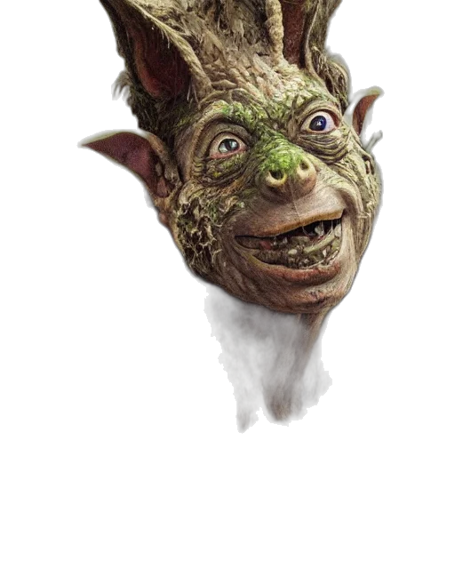 creature, mask, face, staff transparent PNG cut-out