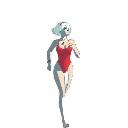 dress, robot, creature, concept art, 3d render, cartoon, pixel art, underwater transparent PNG cut-out