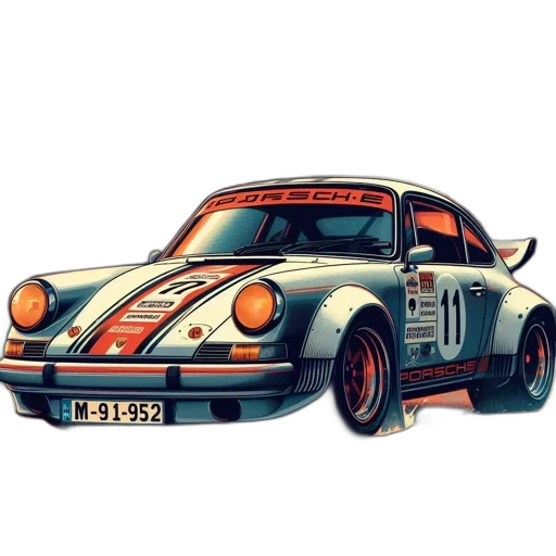 car, animal, photorealistic, concept art, 3d render, comic book art, iconic, red transparent PNG cut-out
