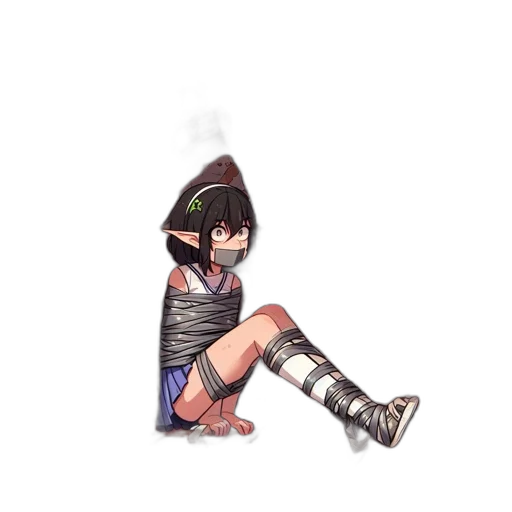 shoes, weapon, hat, creature, pixel art, concept art, fantasy art, watercolor transparent PNG cut-out