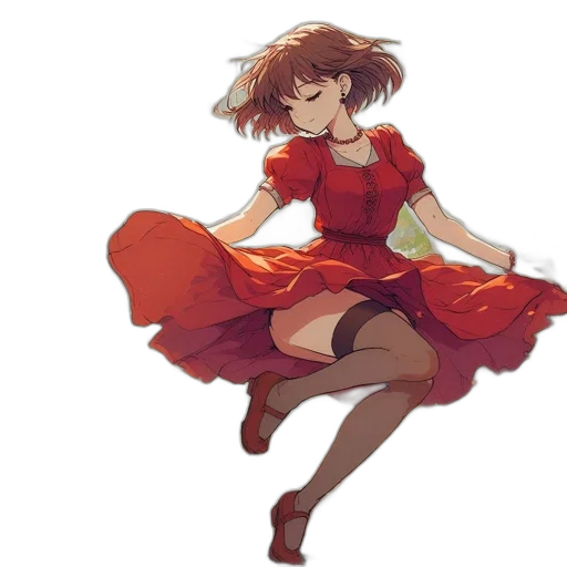 dress, flower, weapon, creature, concept art, anime, watercolor, pixel art transparent PNG cut-out