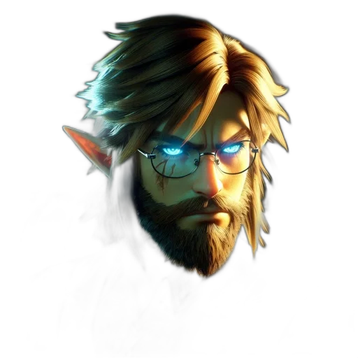 staff, face, fantasy art, concept art, pixel art, photorealistic, elf-like, figure transparent PNG cut-out