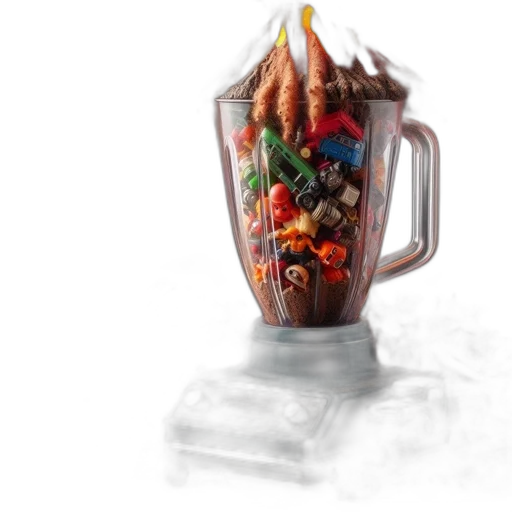 food, bottle, weapon, crown, photorealistic, concept art, 3d render, pixel art transparent PNG cut-out
