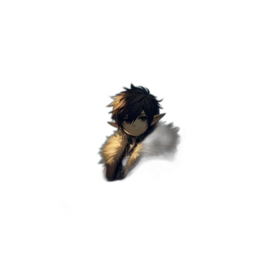 hair, dragon, creature, staff, pixel art, 3d render, concept art, anime transparent PNG cut-out