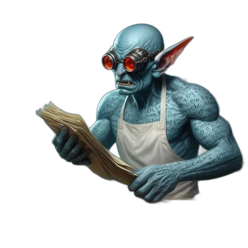 staff, mask, creature, face, concept art, fantasy art, 3d render, comic book art transparent PNG cut-out