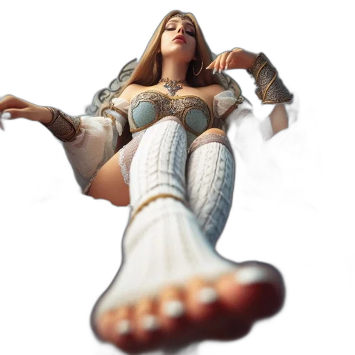 shoes, robot, sword, jewelry, 3d render, concept art, fantasy art, photorealistic transparent PNG cut-out