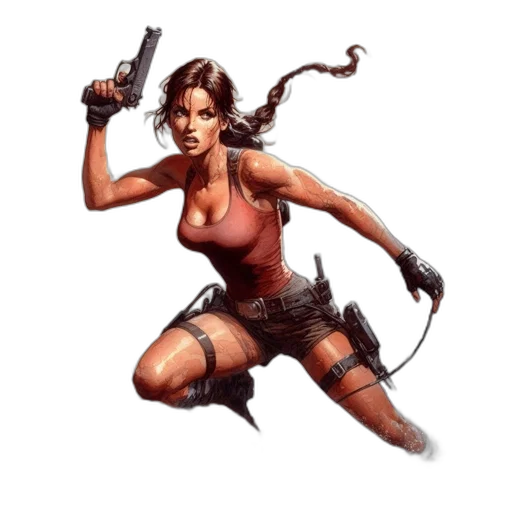 weapon, staff, concept art, fantasy art, comic book art, pixel art, female, figure transparent PNG cut-out