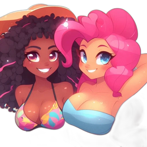 concept art, cartoon, anime, watercolor, underwater, colorful, pastel, neon transparent PNG cut-out