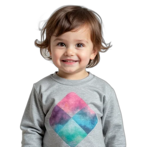 toddler, wearing, grey, sweat transparent PNG cut-out
