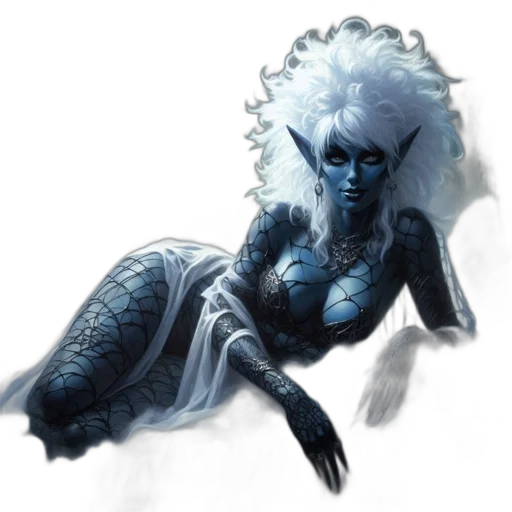 creature, concept art, fantasy art, comic book art, pixel art, outer space, blue, monochrome transparent PNG cut-out