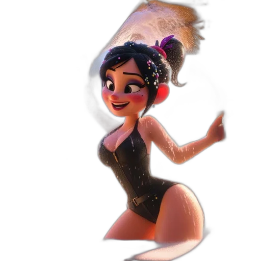 dress, crown, concept art, 3d render, cartoon, fantasy art, animated, scene transparent PNG cut-out