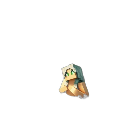 creature, animal, hat, staff, pixel art, 3d render, concept art, golden transparent PNG cut-out
