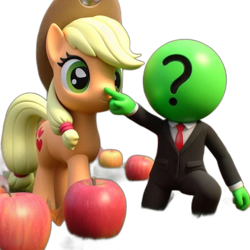 3d render, concept art, animated, anthropomorphic, pony, golden, mane, shares transparent PNG cut-out