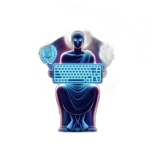 robot, jewelry, furniture, staff, vaporwave, cyberpunk, pixel art, 3d render transparent PNG cut-out