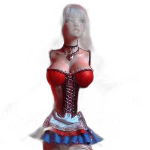 dress, robot, face, staff, 3d render, fantasy art, concept art, pixel art transparent PNG cut-out