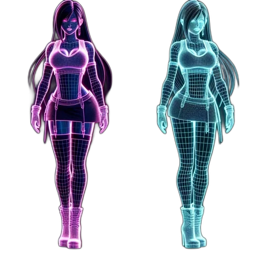 dress, concept art, 3d render, pixel art transparent PNG cut-out