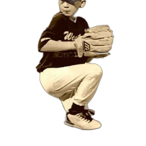 photorealistic, cartoon, concept art, 3d render, sepia-toned, photo, young, baseball transparent PNG cut-out