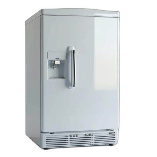 robot, furniture, 3d render, freezer transparent PNG cut-out