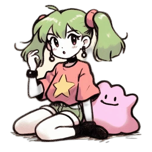 staff, weapon, creature, hat, watercolor, pixel art, anime, cartoon transparent PNG cut-out