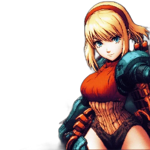 dress, jacket, weapon, robot, pixel art, anime, fantasy art, concept art transparent PNG cut-out